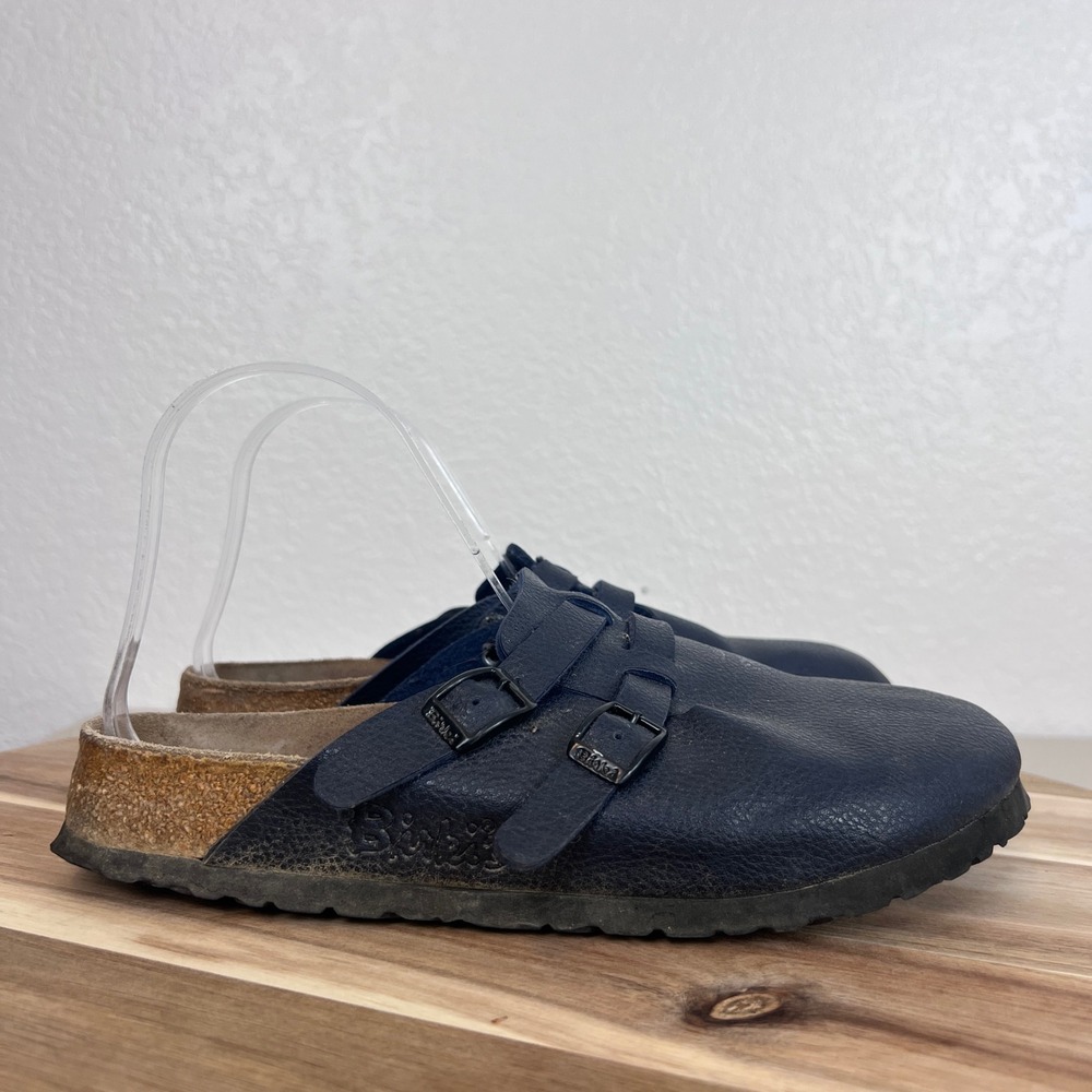 Birkis Birkenstock Clogs Womens 39 US 8 Navy Blue Comfort Casual Slip On Shoes